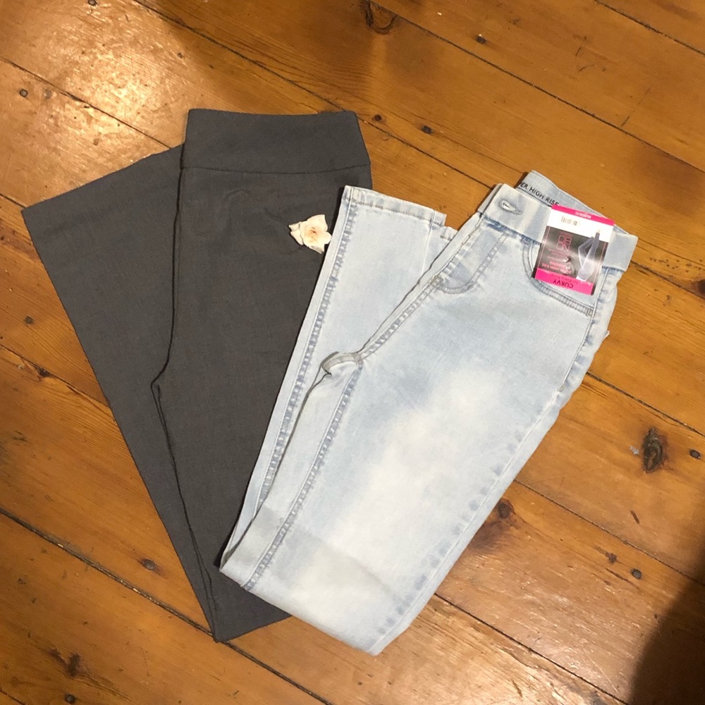 NoBo woman’s high-rise stretch denim jeans & Roz & Ali casual pants size small